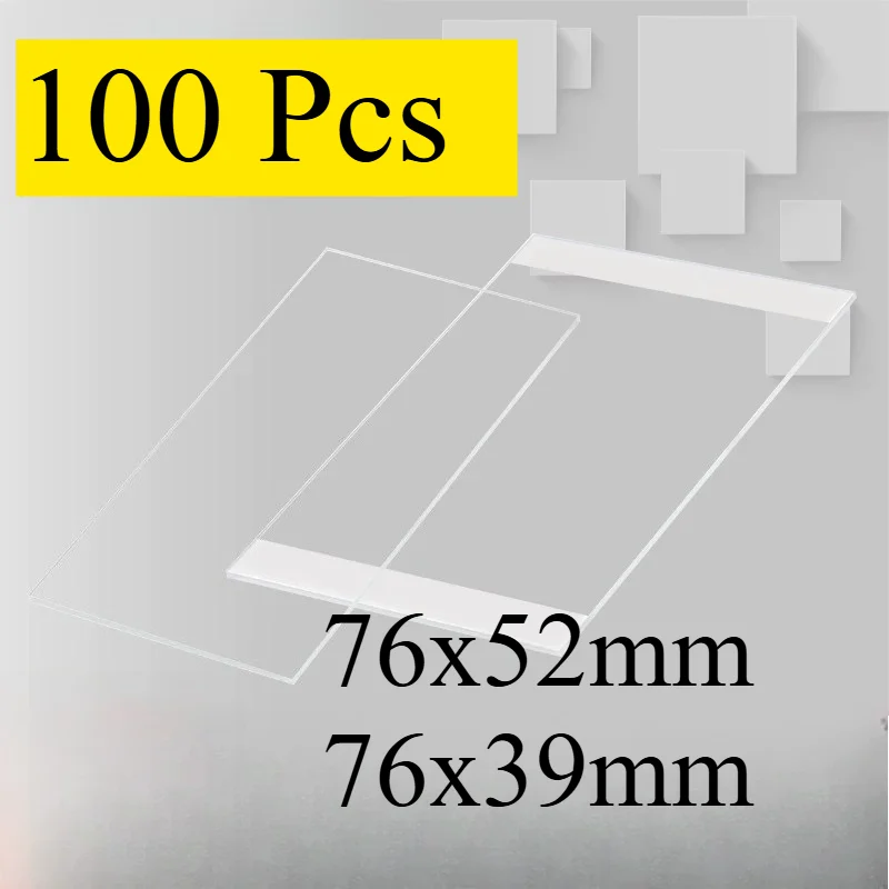 100 Pcs Laboratory Large Microscope Specimen Slides  Super White Glass 76×52mm 76×39mm Special Size Slides