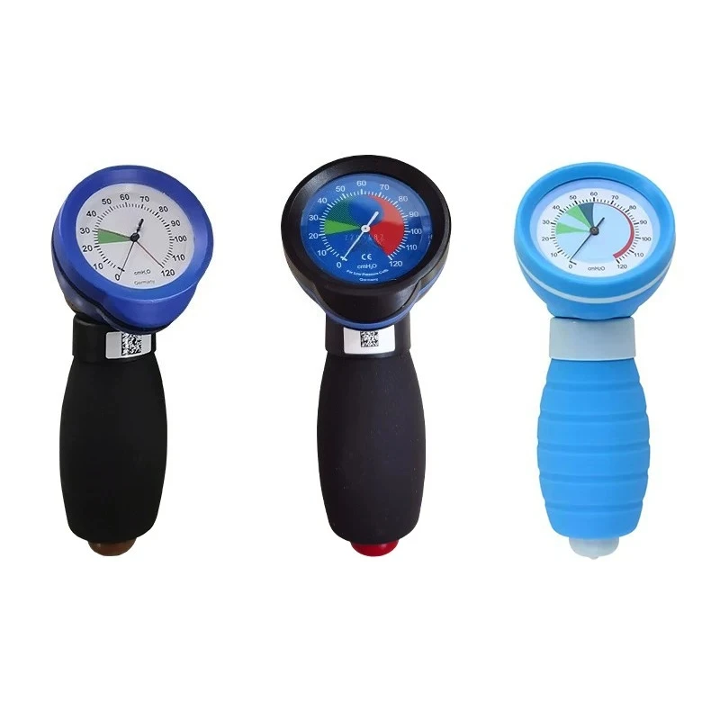 Handheld Cuff Pressure Gauge – Manual Bulb Inflator & Manometer for Endotracheal Tube Pressure Monitoring, 0-120 cmH₂O
