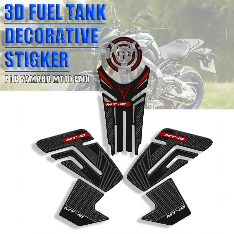 Tank pad grips for Yamaha mt10 fz10 FZ MT-10 MT-10 SP motorcycle gas fuel oil kit knee protector hyper naked stickers decals