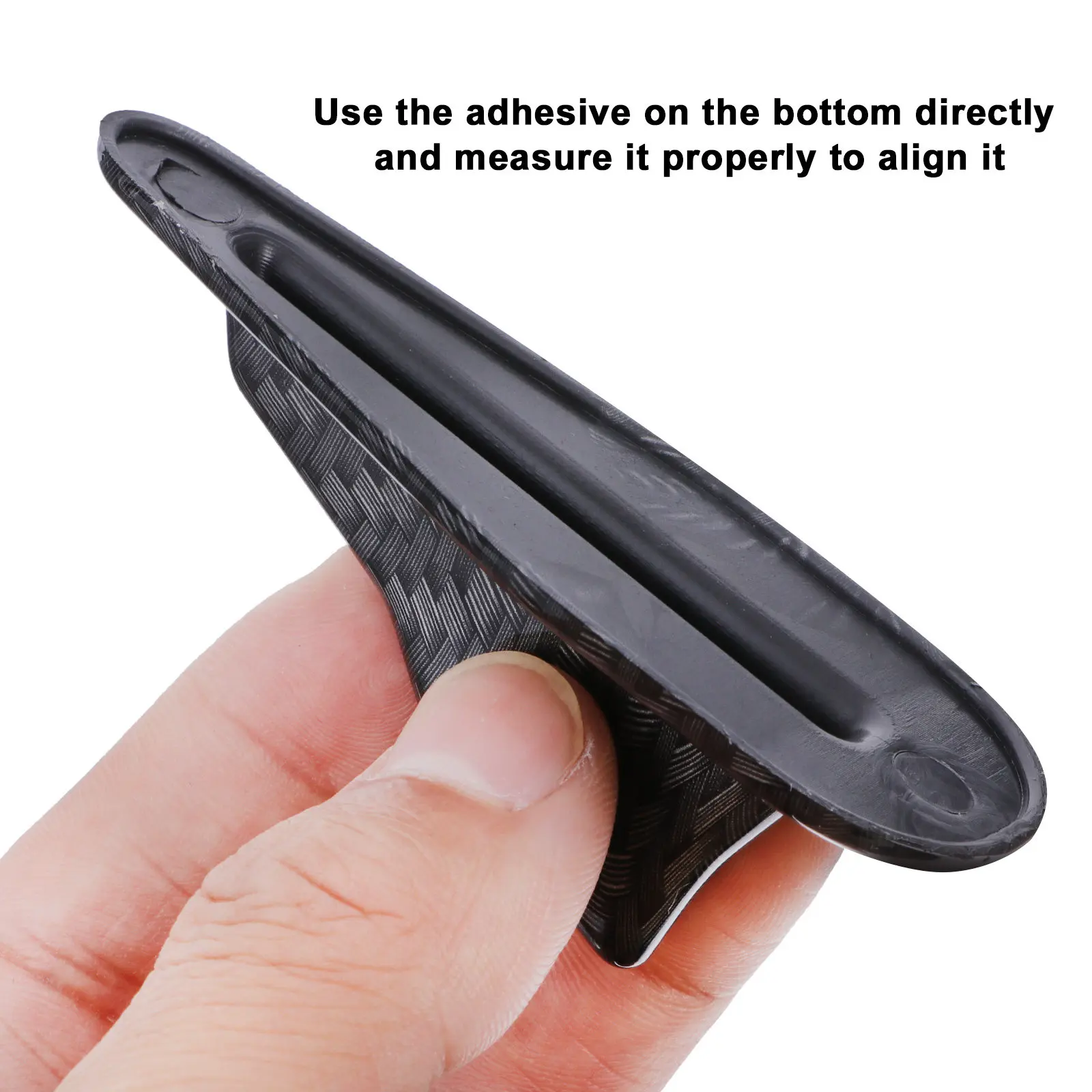 

2Pcs Carbon Fiber Pattern Air Diffuser Spoiler Wing Mini Bumper Lip Splitter for Cars Easy Stick No Trim Reversible Installation