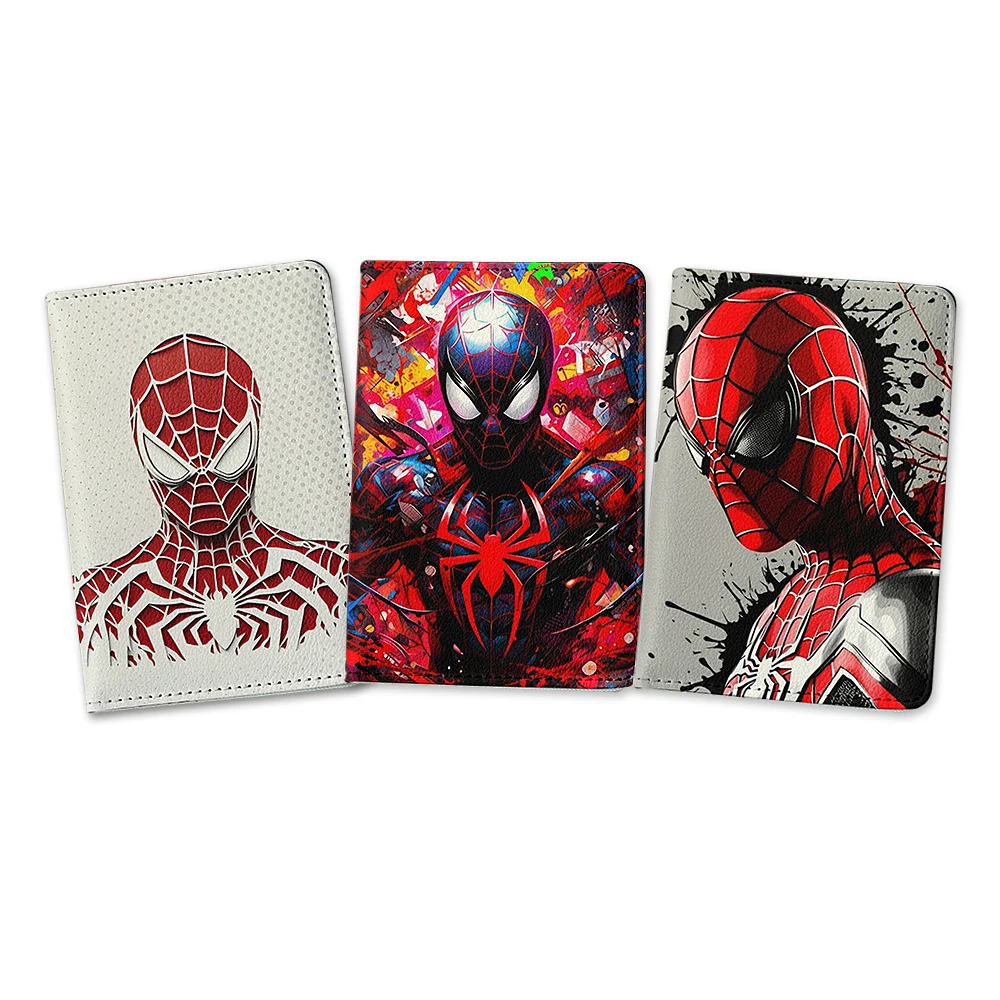 

New Cartoon Spider-Man Passport Cover Case Travel Accessories Around the Movie Travel Portable Passport Wallet ID Card Holder