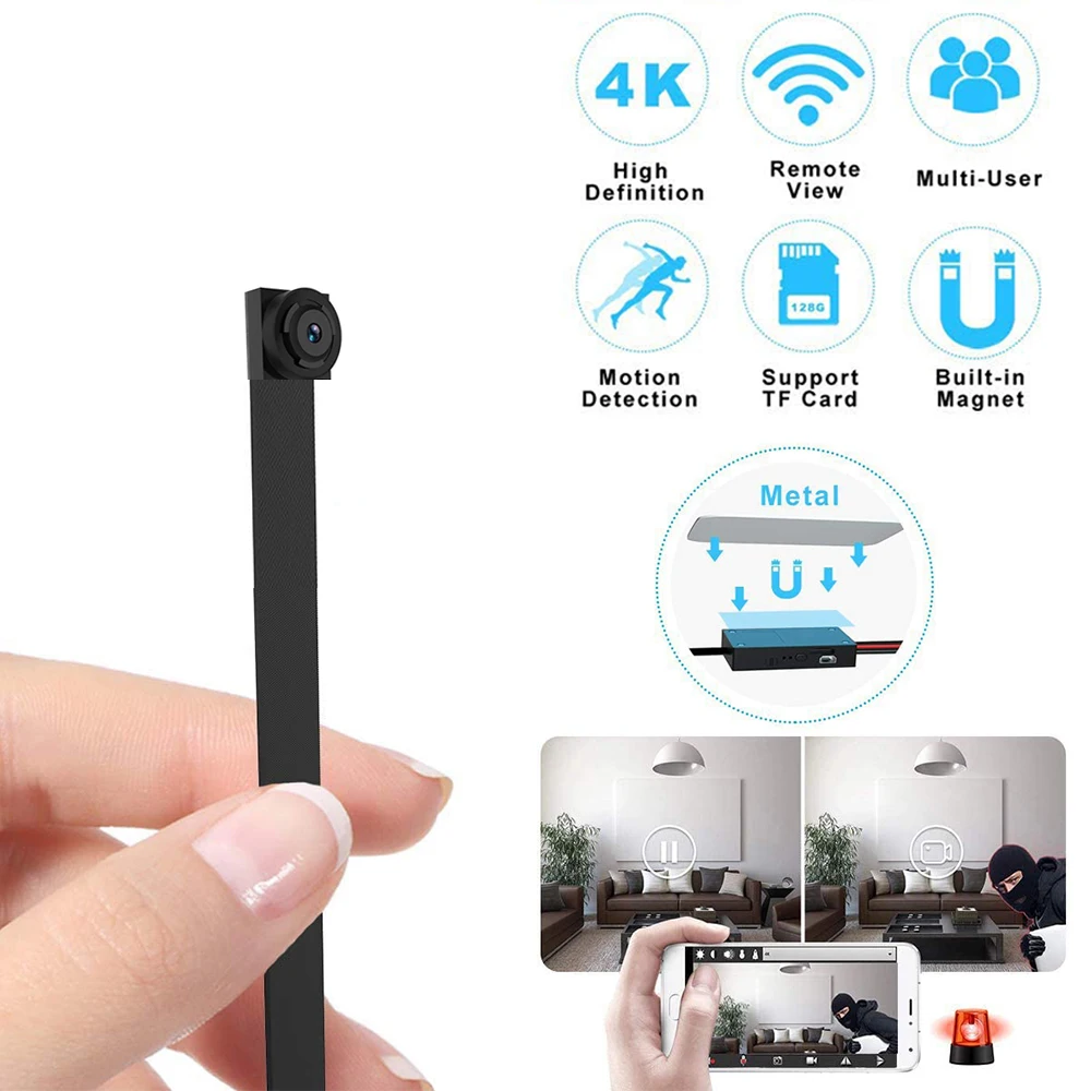 Mini cámara WiFi HD 1080P Grabadora de video digital Home Safe Time Mini cámara Módulo portátil Detección de movimiento Control remoto Micrófono
