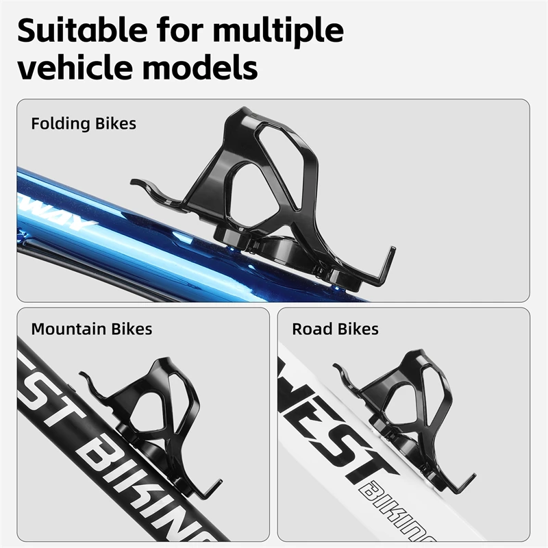 WEST BIKING Bicycle Water Bottle Rack Road Bike Airtag Positioning Anti-Theft Bottle Rack Mountain Bike Cycling Water Cup Rack