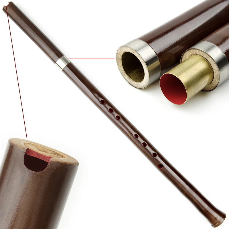 G/F Key 8 Holes Professional Traditional Chinese Woodwind Musical Instruments Glossy Vertical Handmade NanXiao Bamboo Flute