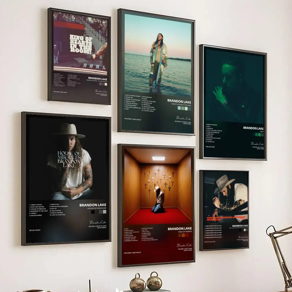 Singer B-Brandon Lake Poster Wall Art Prints for Living Room Bedroom Home Decor Decorative Pictures