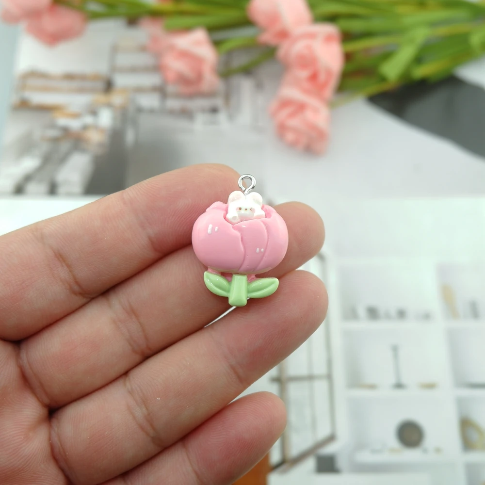 لطيف الدب زهرة السحر لصنع المجوهرات ، DIY بها بنفسك القرط ، سوار ، قلادة الملحقات ، والنتائج ، بالجملة السائبة