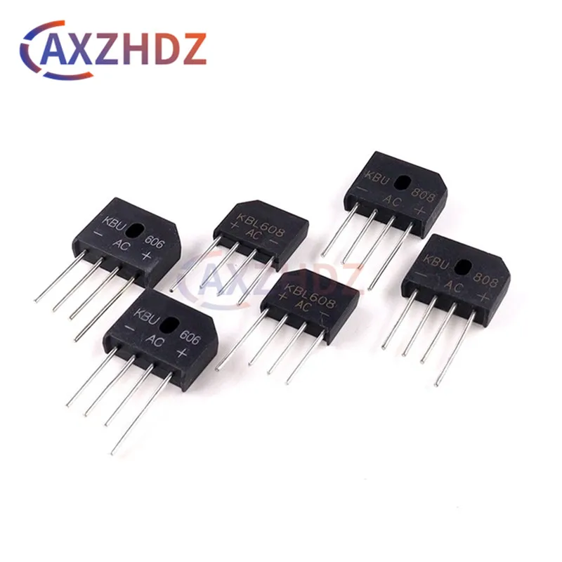 

5PCS KBU608 6A 8A 10A 15A 25A 35A 800V 1000V 1KV DIP 4Pin Silicon Bridge Rectifier KBU808 KBU810 KBU1010 KBU1510 KBU2510 KBU3510