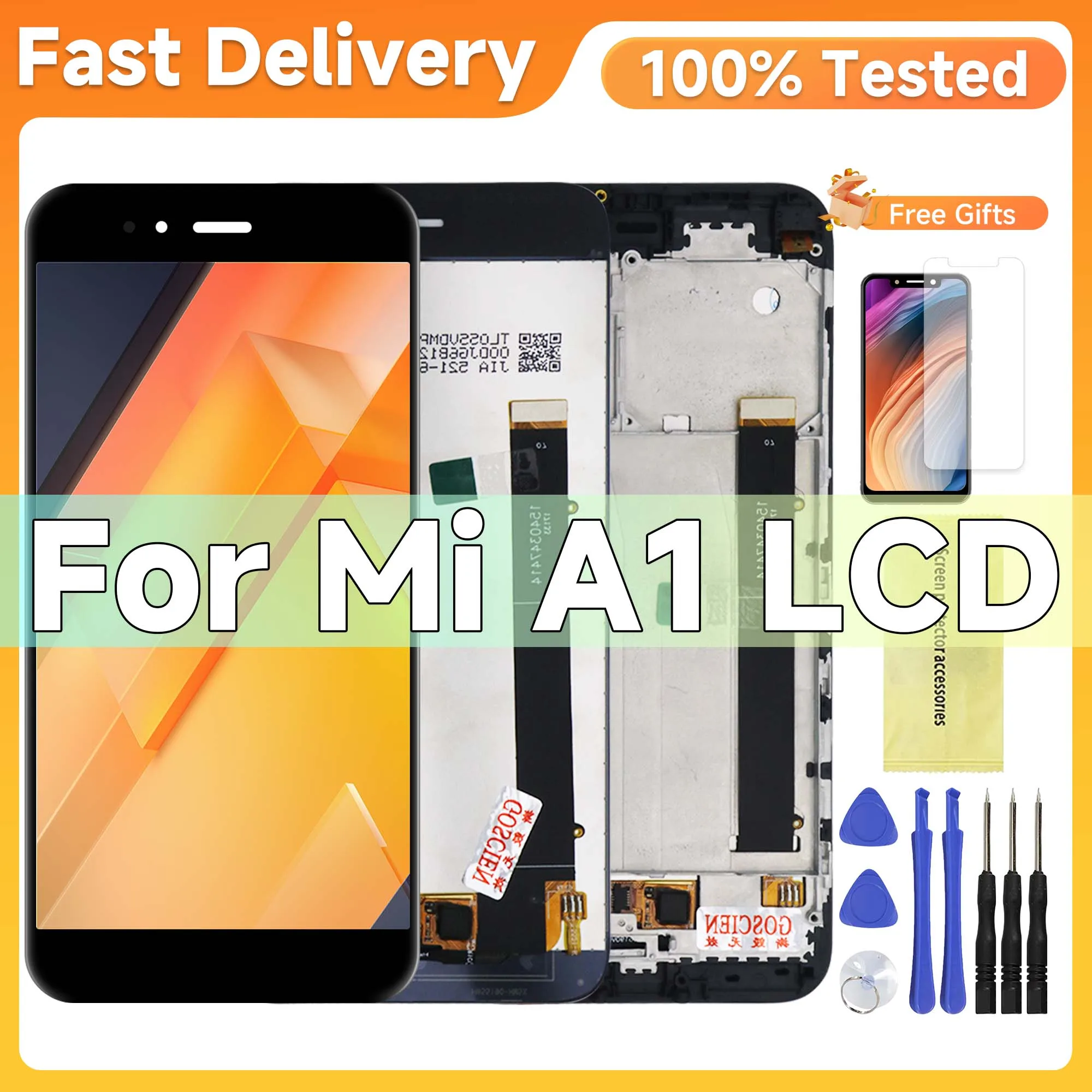 

5.5" High quality LCD For Xiaomi Mi A1 5X Display Touch Screen Digitizer Assembly With Frame For MDG2 MDI2 LCD Replacement LCD