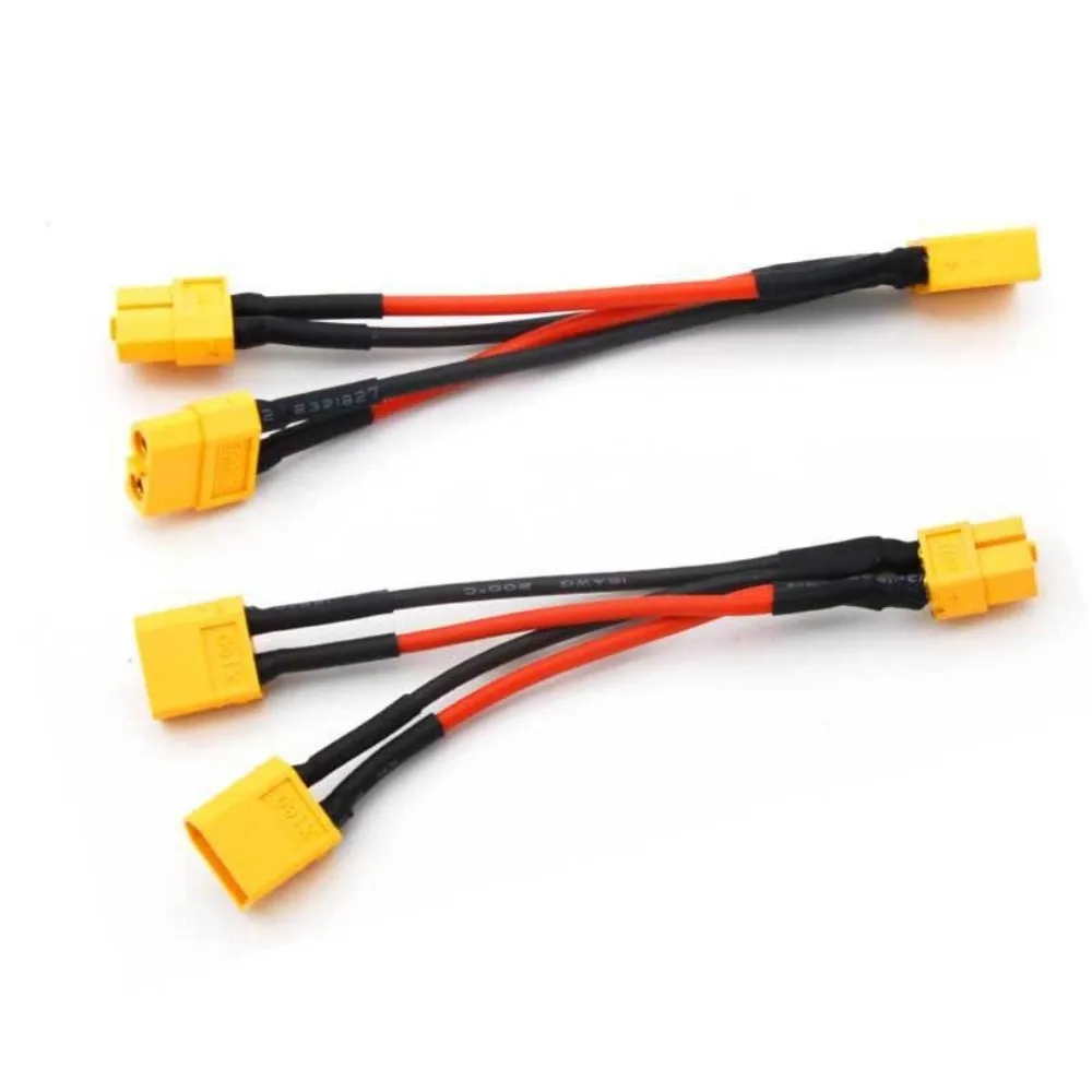 

New XT60 Parallel Battery Connector Male Female Plug 10 cm Battery Extension Wire 14 AWG Connector Cable for RC Battery Motors