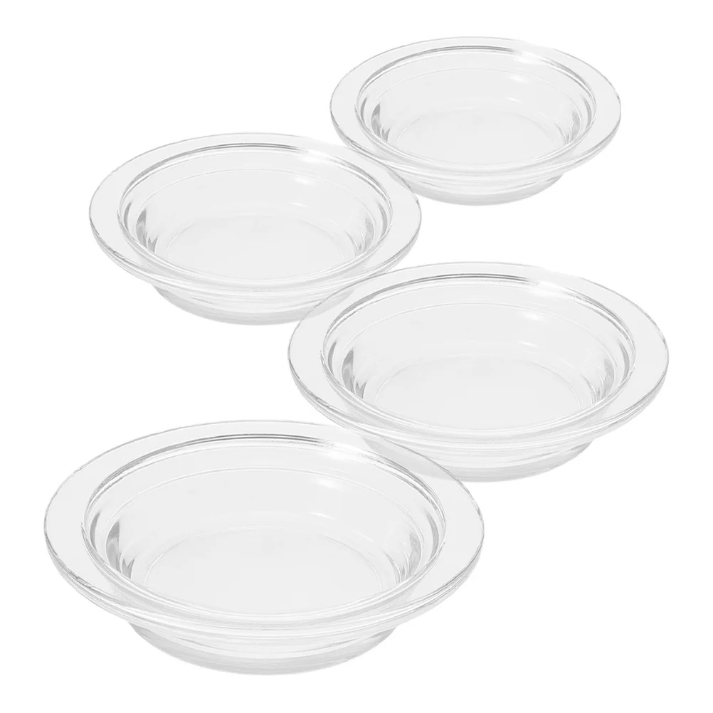 

4 Pcs Aroma Replacement Parts Plates Trays Transparent Essential Oil Warmer Dish