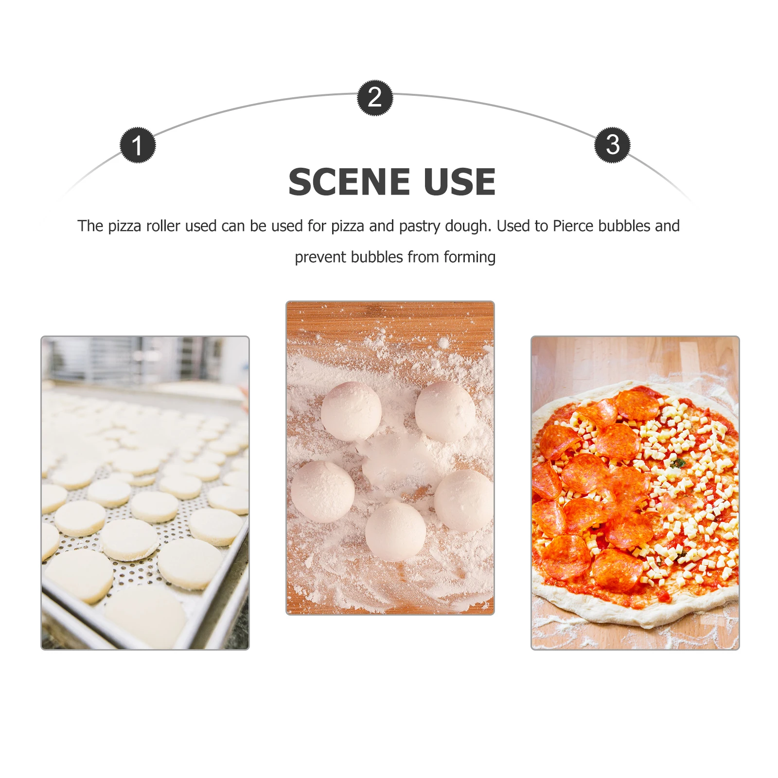 

Pizza Docker Baking Tool Dough Roller Kitchen Pastry Pie Rolling Docker Hole Puncher Cooking Cookie Baking Tools