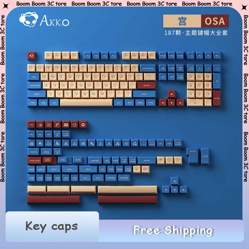 

Akko OSA Keycap Set 187Keys PBT Doubleshot Palace/Iush Garden/Starry Sky Theme Keycaps Set MX Mechanical Keyboard Accessory Gift