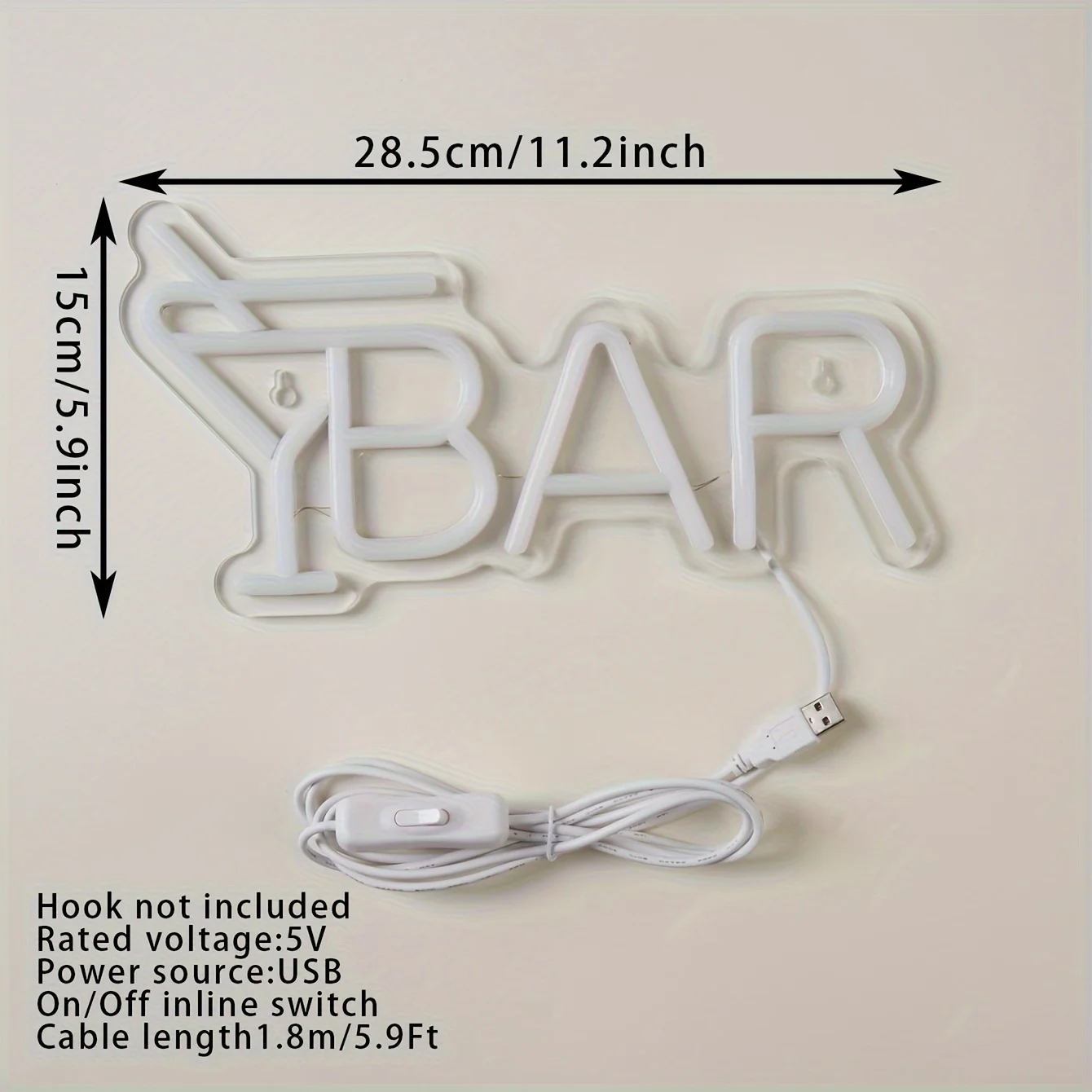 Bar Neon Signs for Wall Decor Led Bar Lights for Bedroom Room Decor Aesthetic Suitable for Living Room Bistro Man Cave Party