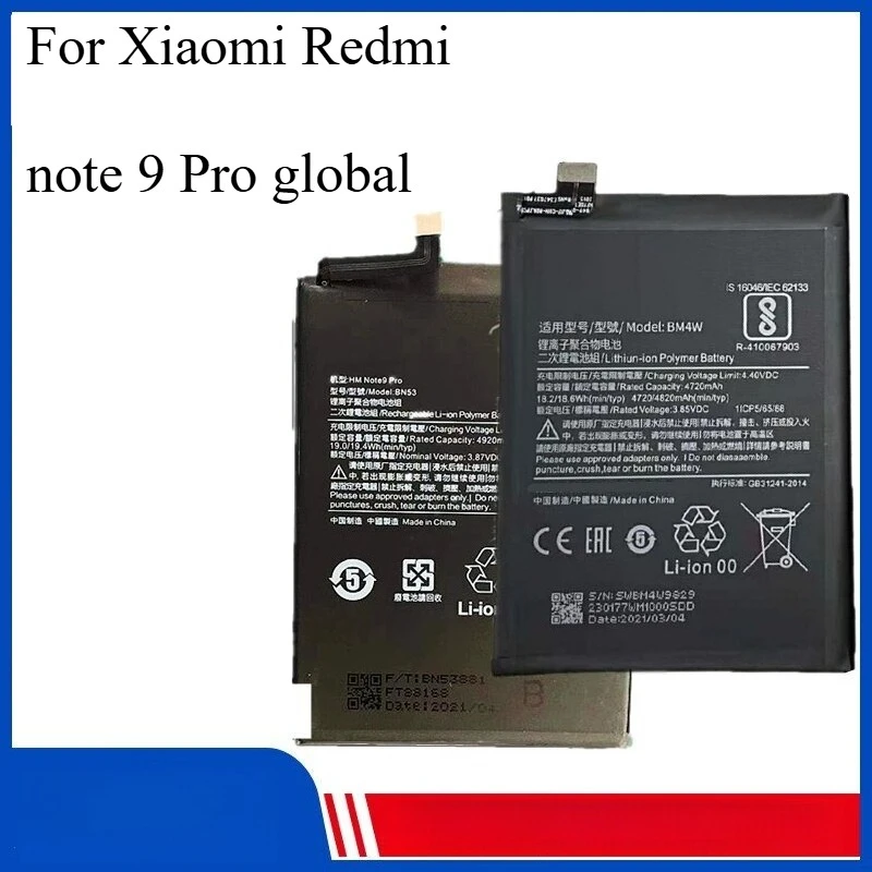 

High-Performance battert BN53 for Xiaomi Redmi note 9 Pro global Fast Shipping