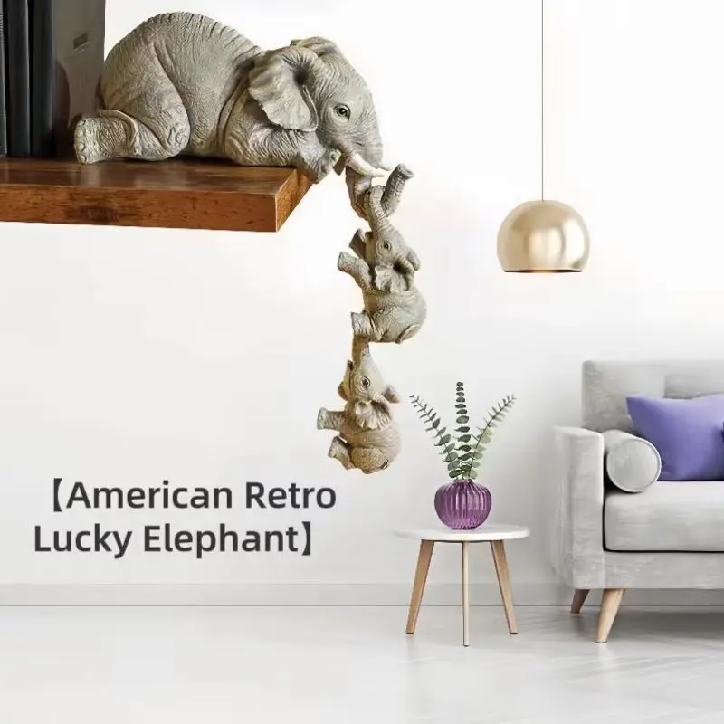 

3 Pcs/set Elephant Ornaments Resin Crafts Home Decorations Elephant Creative Ornaments Decorations