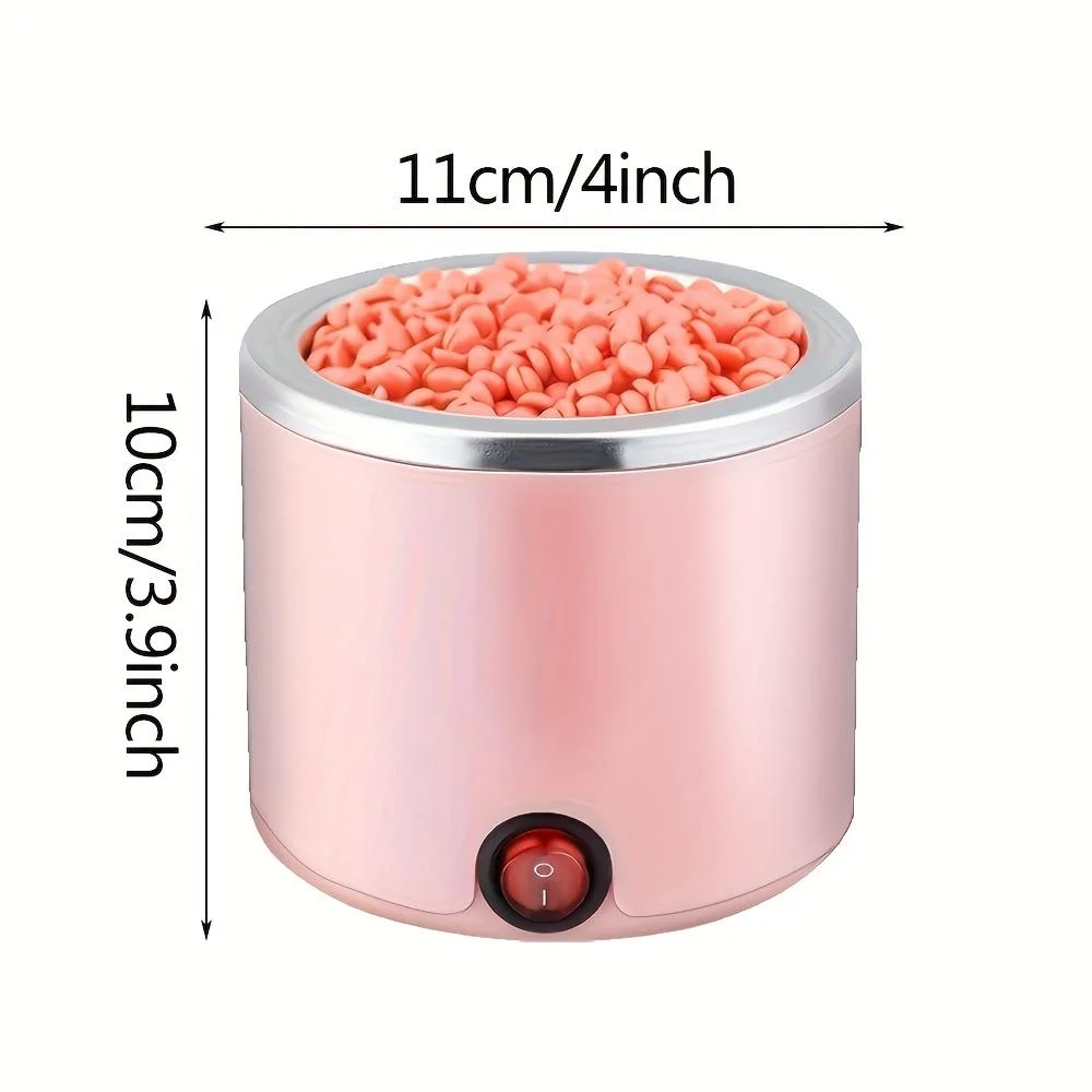Painless Rose Waxing Set, Wax Heater + Wax Beads & Applicator Sticks, Gentle Body Hair Removal for Home Use