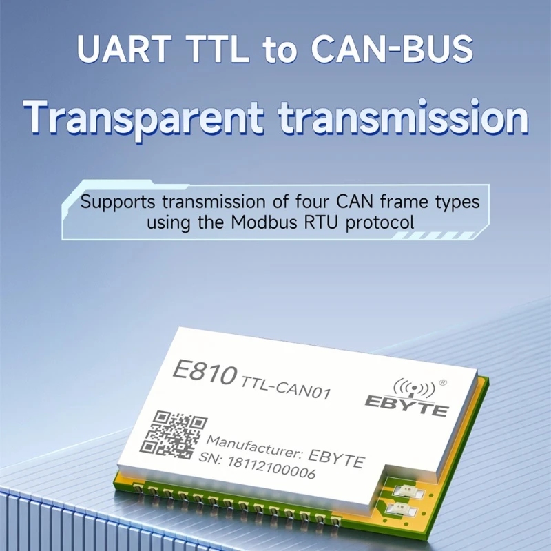 E810-TTL-CAN01 UART TTL to CAN-BUS CAN Protocal Modbus RTU 3.3V 5V IoT Module Build IN ARM Serial Port Continuous Transmission