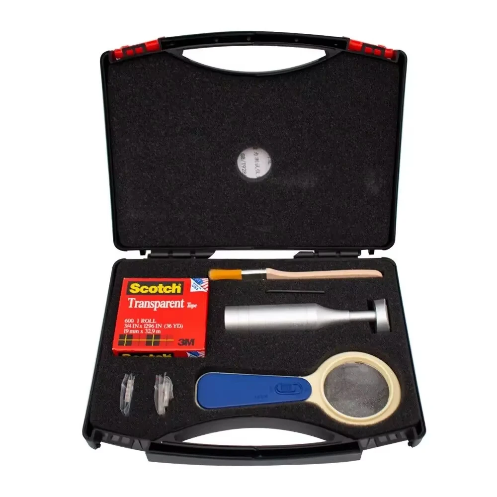 

Тестер адгезии по перекрестному вырезу QFH — ручной инструмент с лезвиями 1 мм/2 мм/3 мм и лупой