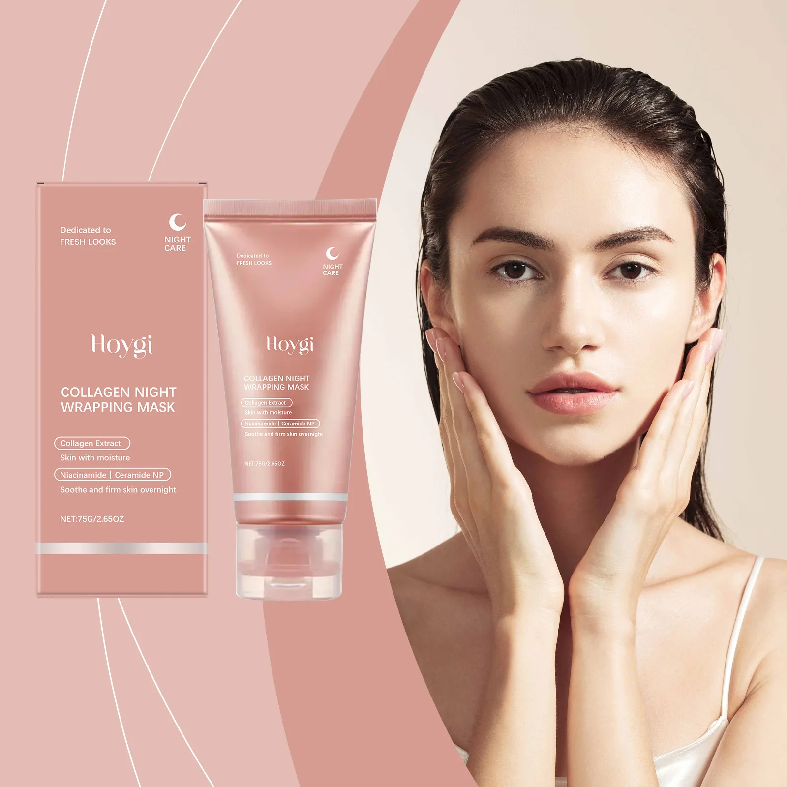 Collagen Peel Off Face Mask – Deep Cleansing Pore Minimizing Mask, Exfoliating Lifting Treatment, Glass Skin Overnight Skincare