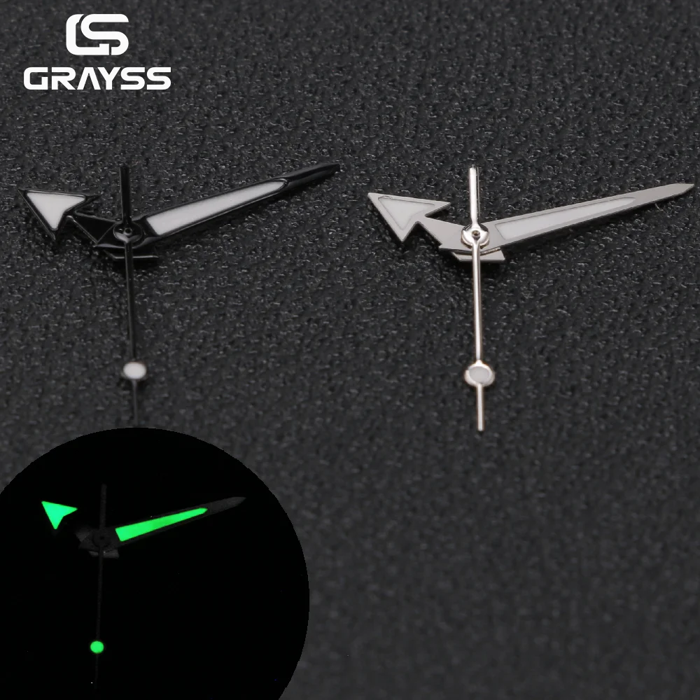 Luminous Watch Hands Set for NH35 NH36 Movement Arrow Design High Precision Metal Watch Needles Replacement Repair Mod Parts Wat