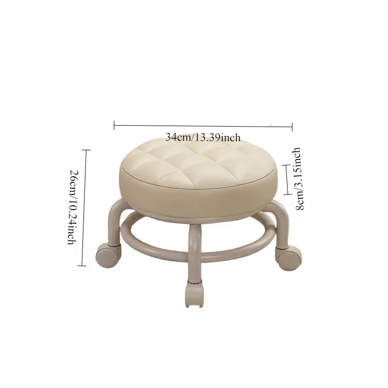Robust Wooden Round Stool: Comfort - Focused Design, Perfect for Living Room, Kids' Playrooms & Everyday Use image 6