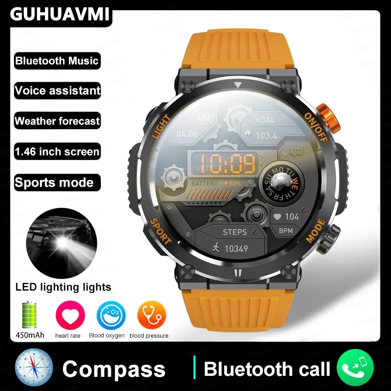 2023 New Durable Military Smartwatch Men Android Xiaomi Watch Waterproof 1.46 