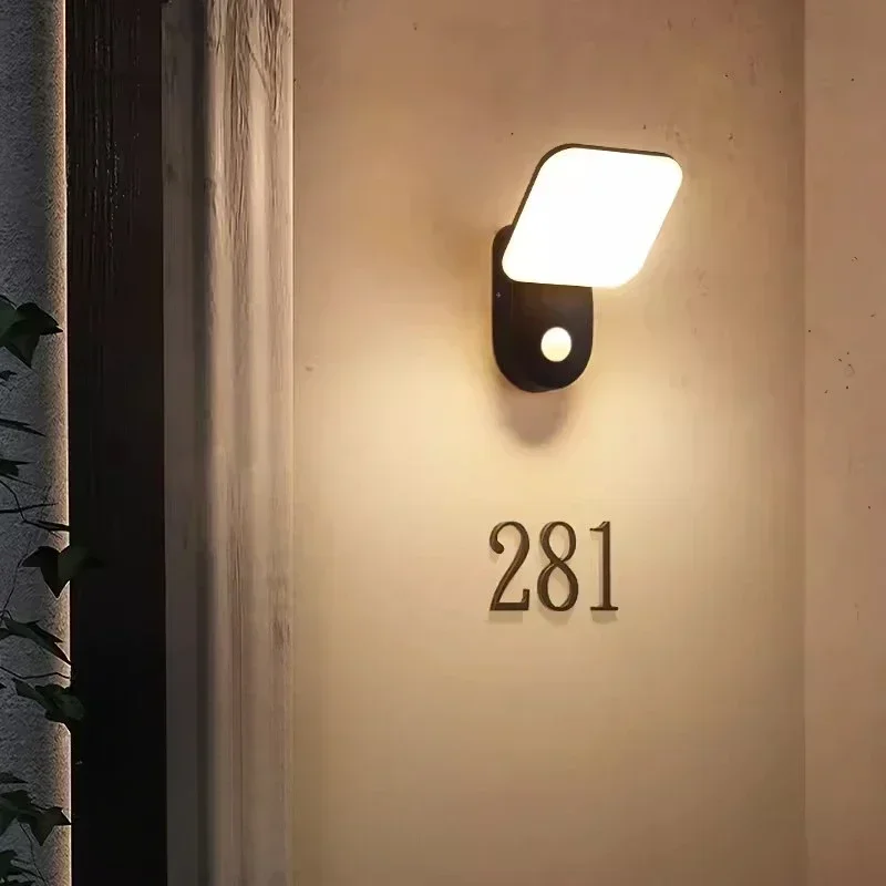 

LED Induction Wall Light Outdoor IP65 Waterproof Lighting Villa Courtyard Garden Decoration Porch Lamp Wall Light