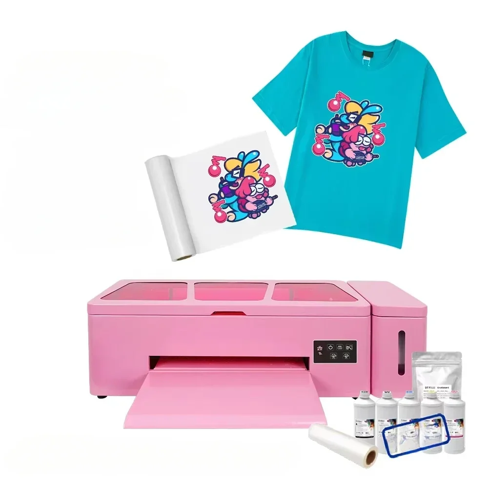 

Wholesales Christmas Dtf 13Inch XP600 DTF Printer Sticker for T-shirts Sheets Pink All in One 30cm