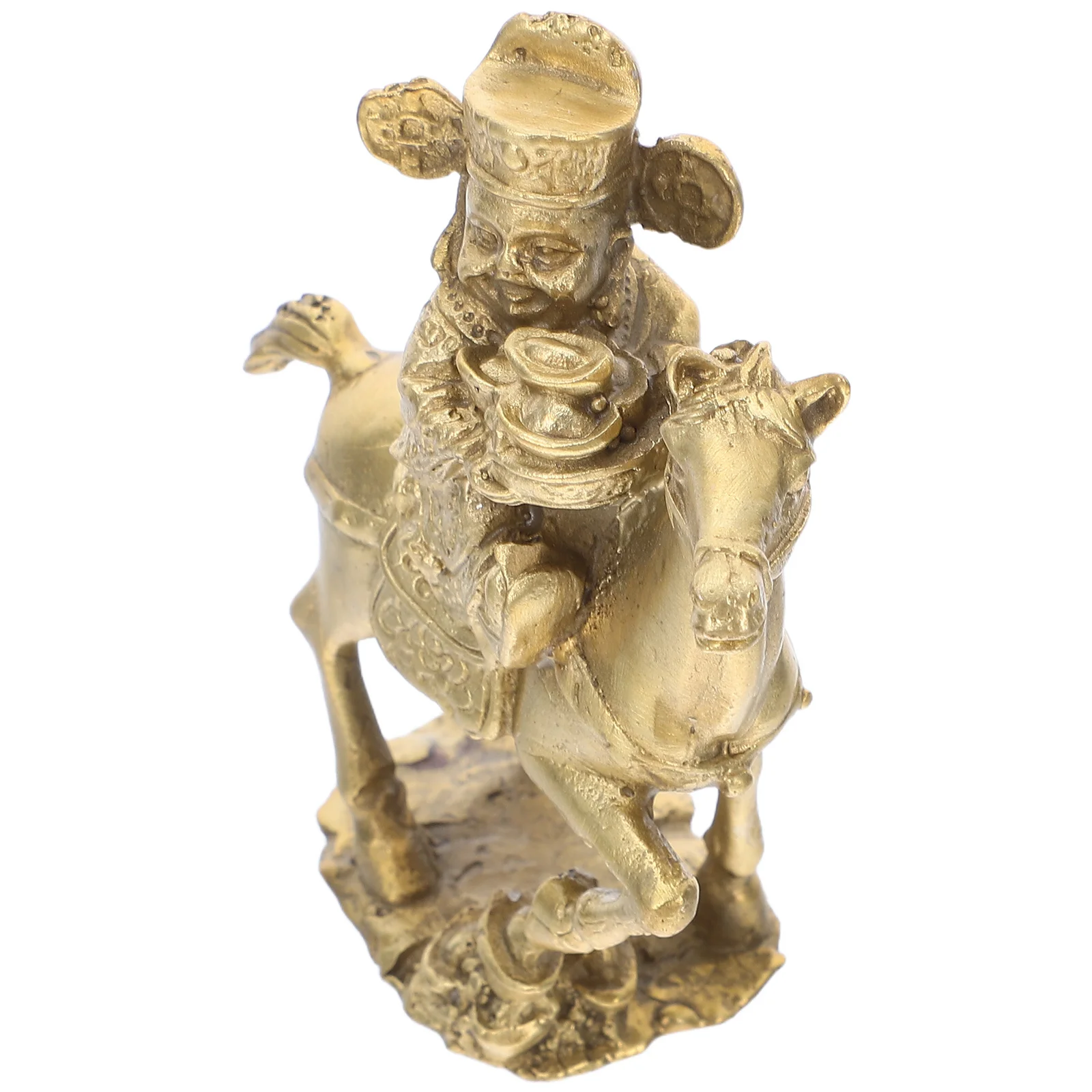

Brass God of Fortune Horse Sculpture Feng Shui Decor Prosperity Wealth Statue Chinese New Year Ornament Horse Figurines