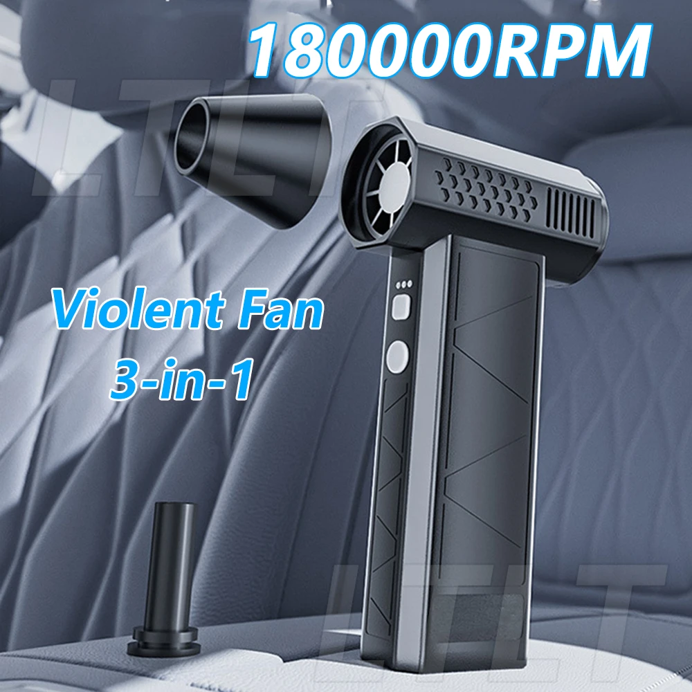 180000RPM Mini Turbo Jet Fan 52M/S Electric Air Duster Adjustable wind speed Turbo Violent Blower Rechargeable