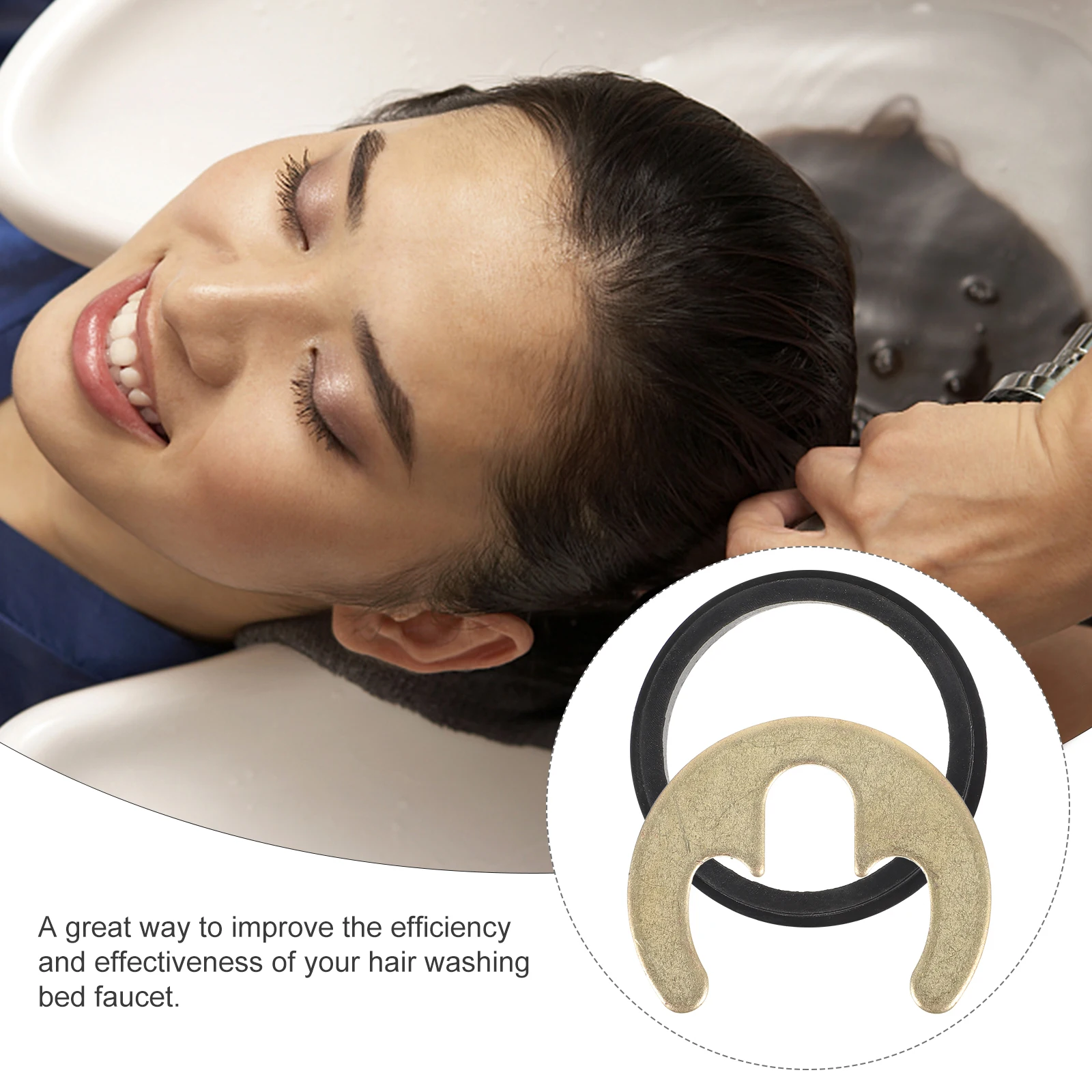 حلقة الاحتفاظ بحلقة إحكام لغسل الشعر، صنبور السرير، مشبك حديد C، حل تثبيت عالي التحمل غير قابل للتشوه للصنبور