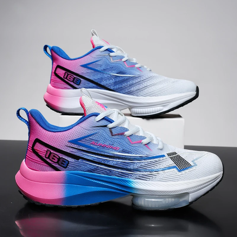 

Carbon Plate Running Shoes Marathon Men Sports Breathable Lightweight Women's Comfortable Athletic Nonskid Air Cushion Sneakers