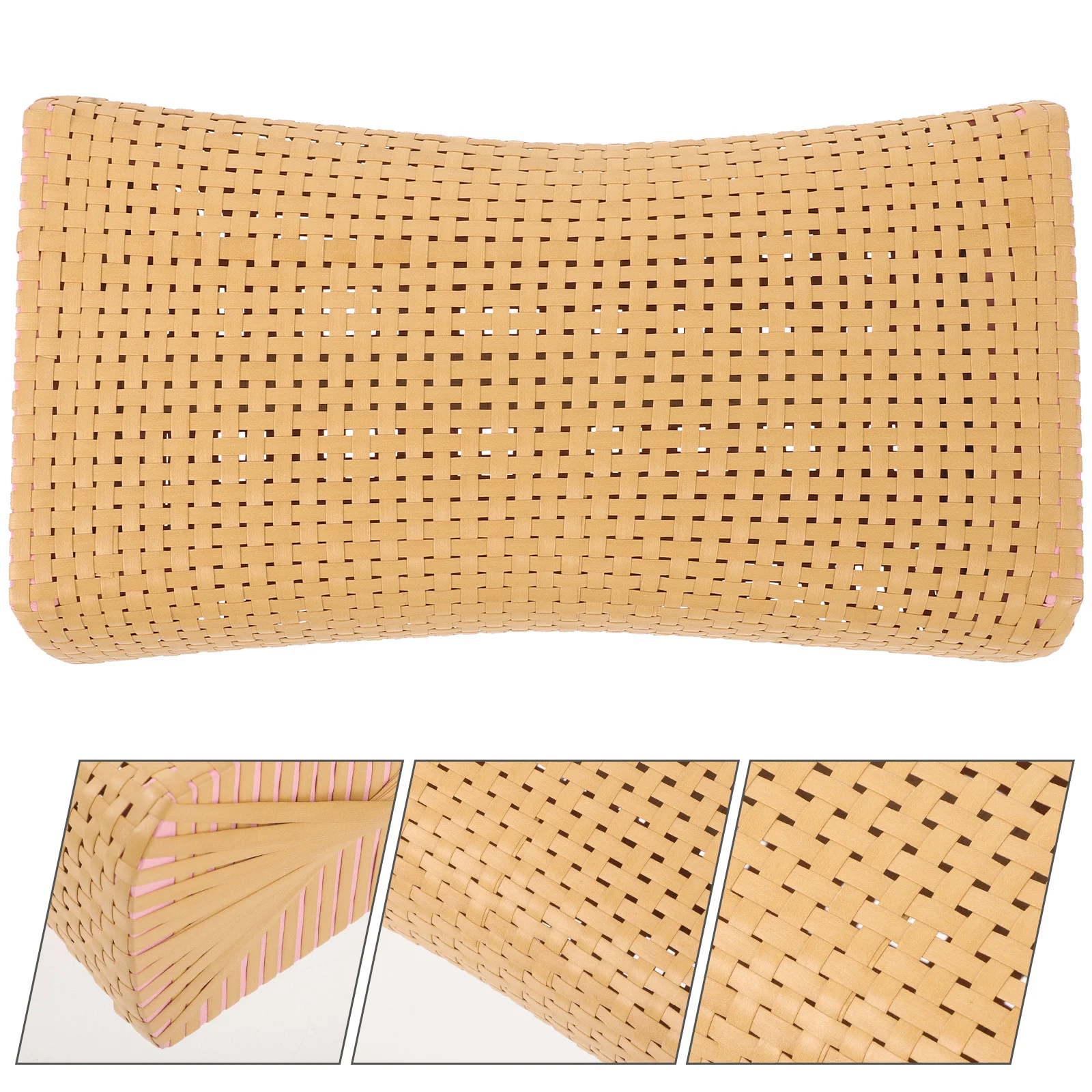 

Simulated Woven Bamboo Pillow Cooling Breathable Neck Cushion Cervical Pillow for Elderly Orthopedic Neck Support
