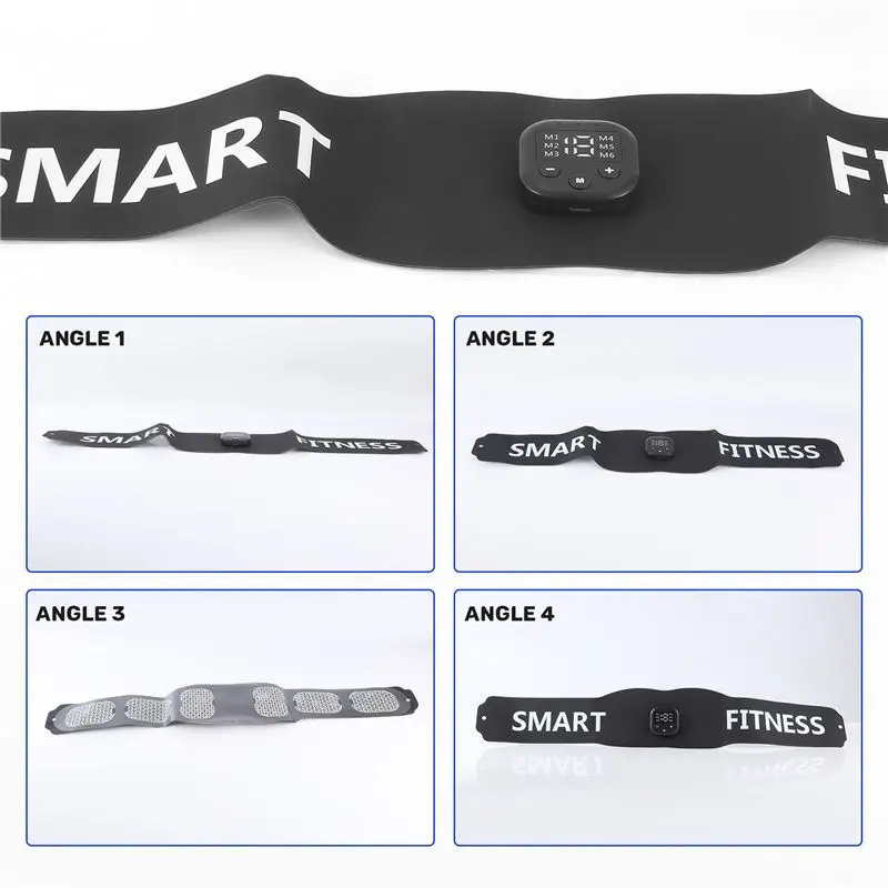 NALFI-Muscle Stimulator Trainer Smart Fitness Abdominal Training Electric Weight Loss Stickers Body Slimming Belt Unisex