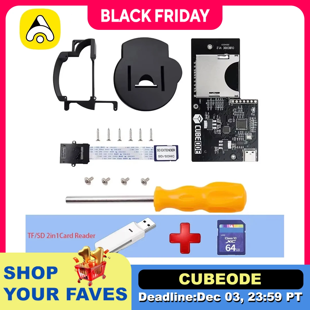 CUBEODE V1.2 Optisches Laufwerk Emulator Für Nintendo GameCube Swiss SD2SP2 Reader Für NGC GClaoder Mount Spielkonsole