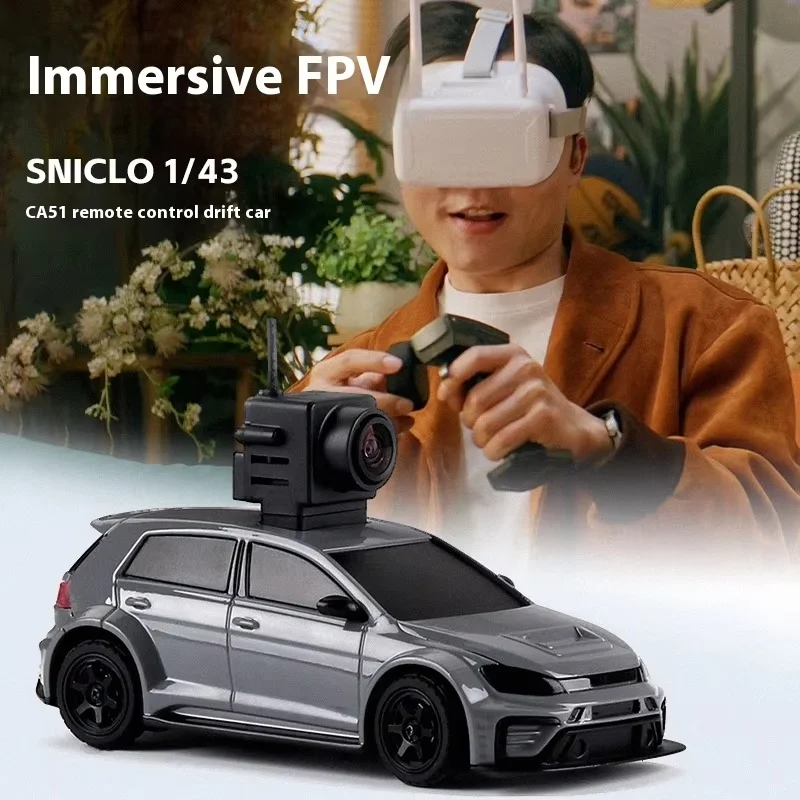 SNICLO CA51 1/43 FPV 4WD First Person View RC Car 2.4GHz High Speed Control with Camera Racing Toy for Kids