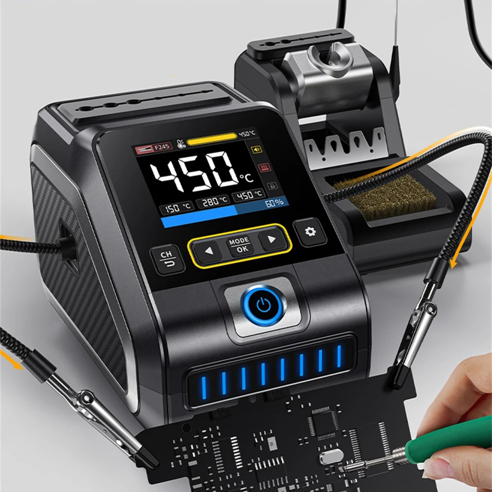 

FNIRSI DWS-200 200W Power Soldering Iron Staion Electronic Welding Station Soldering Iron Support C210 C245 Solder Iron Handles