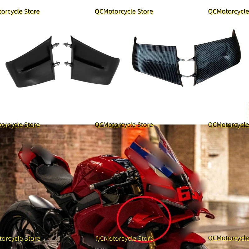 

Аксессуары для мотоциклетных крыльев, боковые панели, комплект аэродинамического обтекателя с фиксированным крылом, подходит для DUCATI Panigale V4 V4S V4R 2022-2024