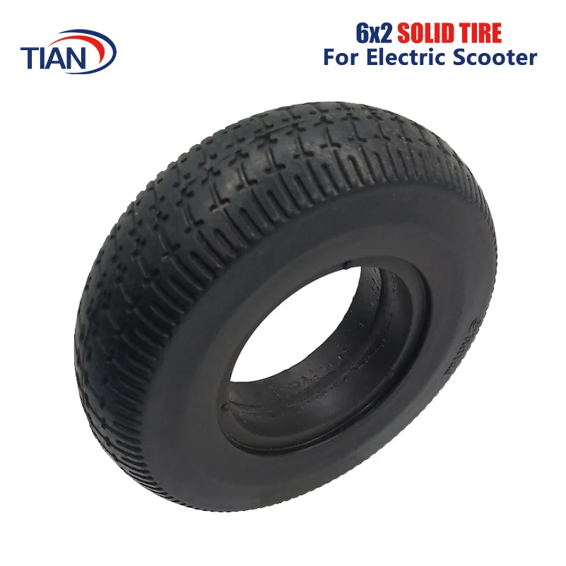 6Inch Solid Tire Wheels 6x2 Explosion-Proof Tire For Electric Scooter Wheelchair Wheel Chair Truck F0 Pneumatic