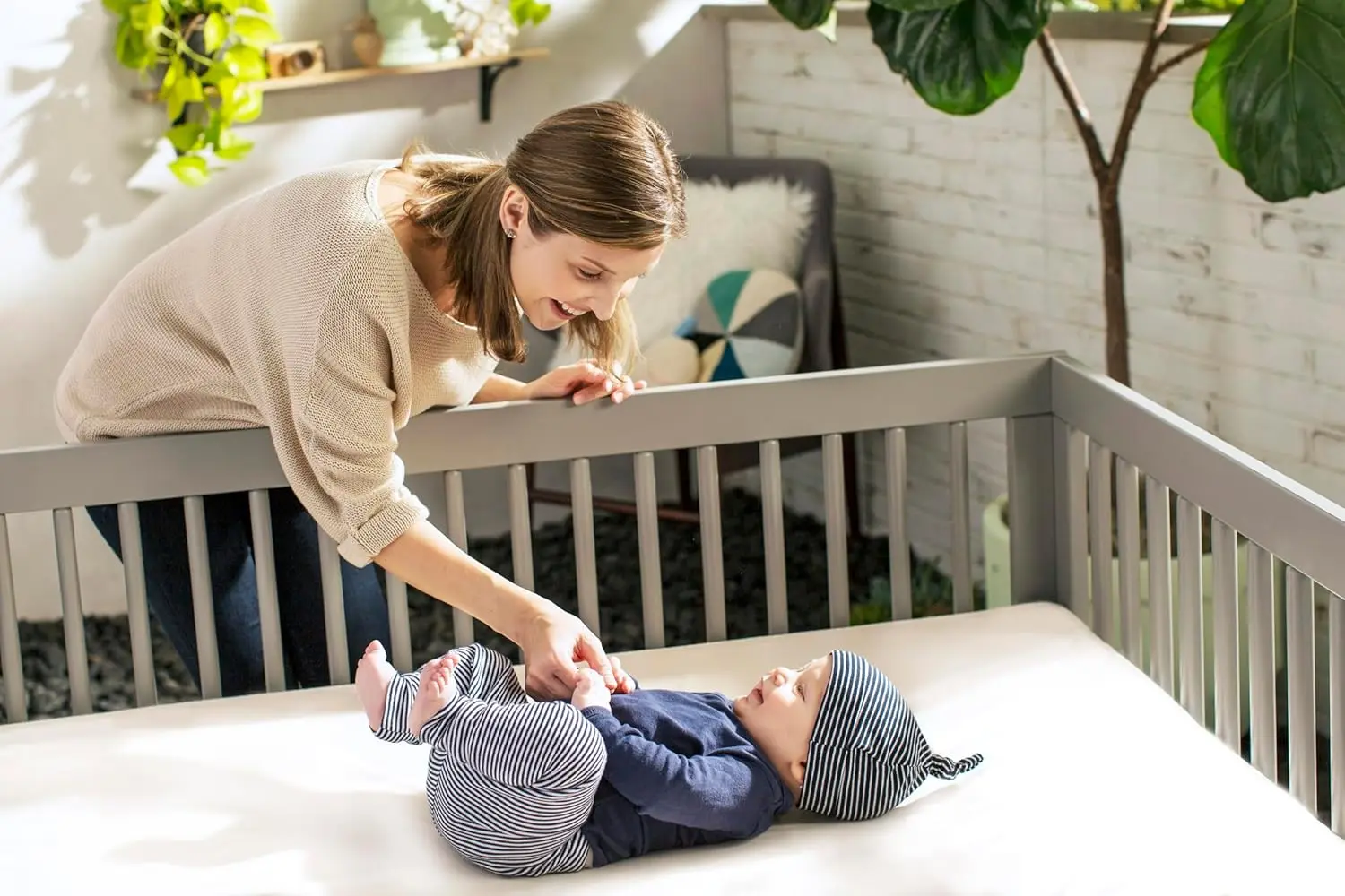 Matelas organique CPull pour bébé, matelas léger pour bébé et tout-petit, imperméable, lit de bébé pour CPull-Non