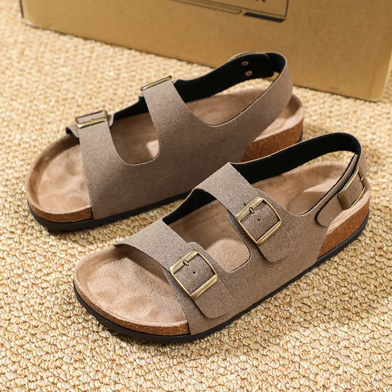 Male Comfortable Luxury Sandals Fashion Casual Outdoor Beach Slippers Breathable Wading Shoes Leather Men Sandals Summer Shoes