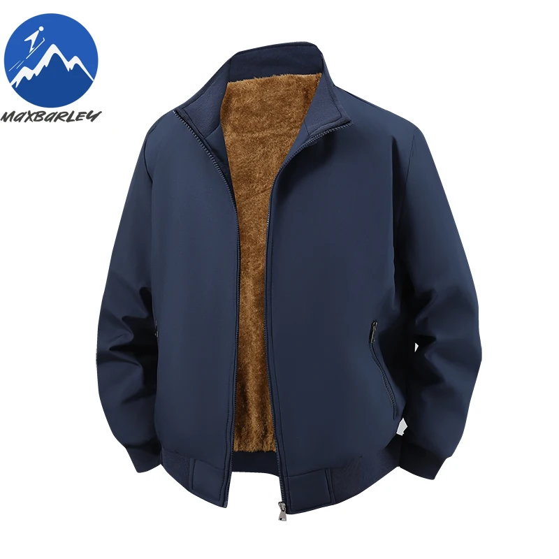 겨울 플리스 재킷 남성 패션 스탠드 칼라 아웃도어 작업용 두꺼운 따뜻한 파카 양면 착용 편안한 경량 지퍼 코트