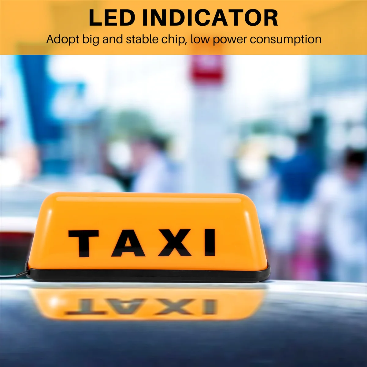 TAXI Led Indicador de Luz Sinal LED Luz Diurna Carro Luzes Diurnas DC 12V 3W Auto Condução Telhado Top Cab LED Sinal Estilo Do Carro