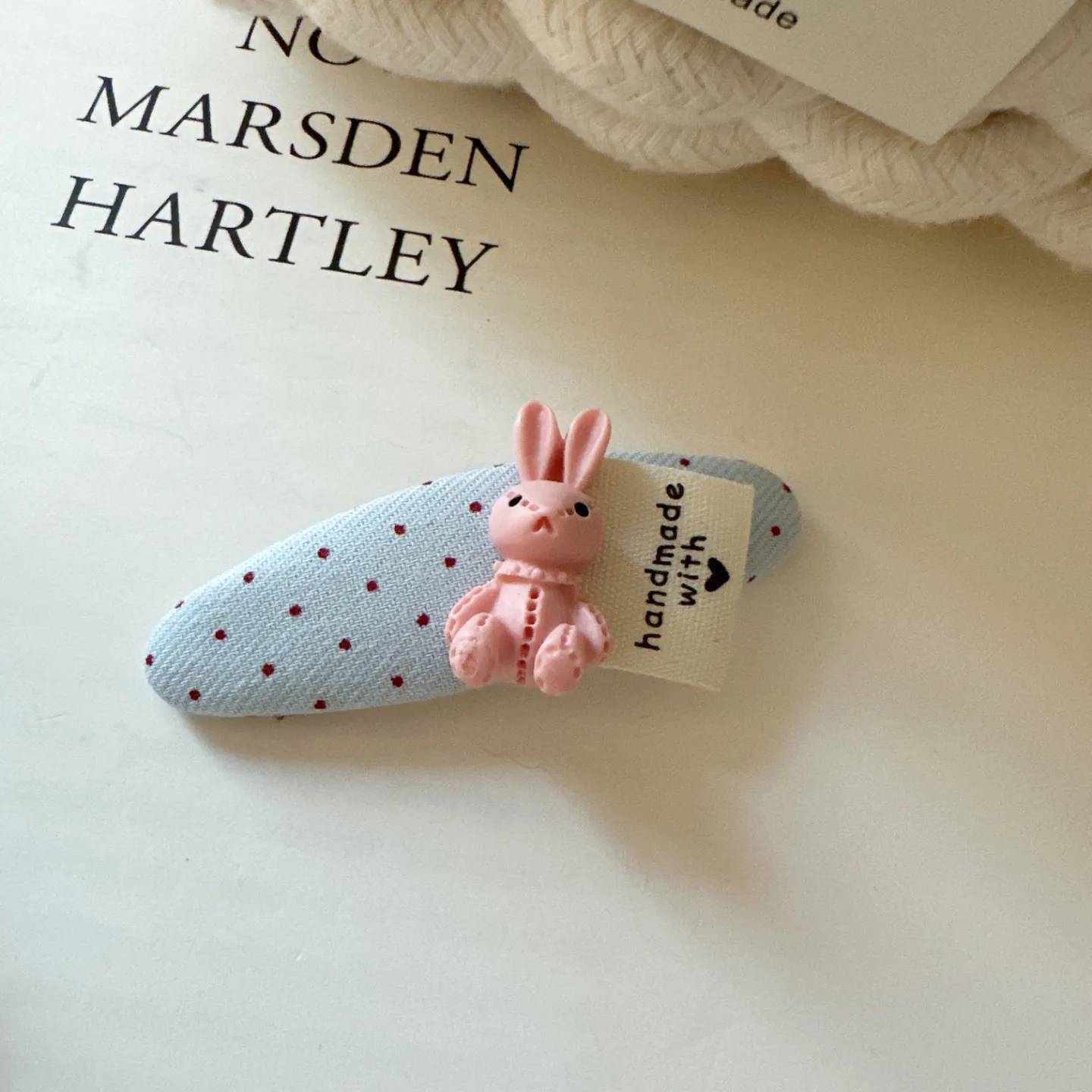 

Hair Clip Cute Pink Rabbit Heart Polka Dot Korean for Children Bangs Side Fine Hair Small Barrette Non Slip Accessories