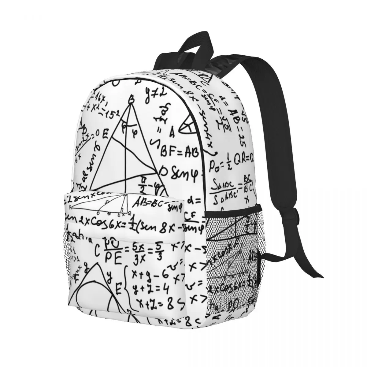 

Math Science Pattern Backpack Student Boys Girls BookBag Kids School Bag Computer Shoulder Bags for Men Women
