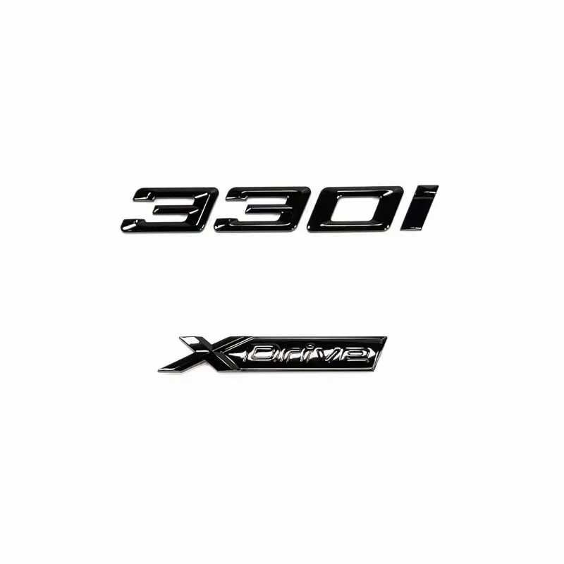 2Pcs New 3d Car Letters For BMW 330i 330e Xdrive E90 G20 E46 E36 Lettering Emblem Logo Badge Sticker Trunk Accessories