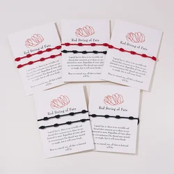 Handmade 7 Knots Red String Bracelet Protection Good Luck Amulet for Success Prosperity Friendship Rope Wristband Jewelry Gift
