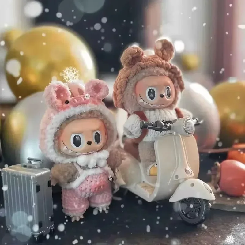 

Для labubu pop mini электрические мотофилеты аксессуары лейк schattig poppenspeelgoed Met licht en DIY kerstcadeau suprise