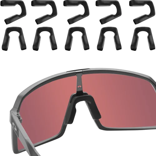 Almohadillas nasales negras de repuesto de goma de silicona E.O.S para Oakley Sutro OO9406, marco Uniro Asian Fit OO9406A, múltiples opciones