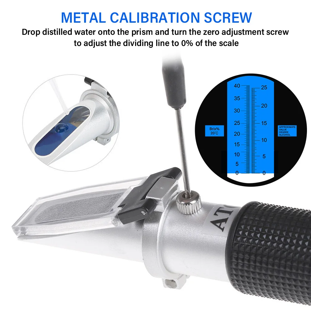 Yieryi-Réfractomcirculation par gravité spécifique, bière, jus de fruits, vin, sucre, testeur, nouvelle marque, 0 ~ 100% Brix 0 ~ 40% dcWort, 25%